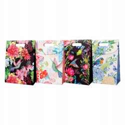 Torebka prezentowa z rzepem Incood Kolibry 26 x 32 x 12 cm - różne wzory