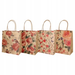 Torebka prezentowa Incood Kraft 21 x 25 x 10 cm - różne wzory