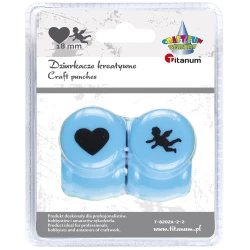 Dziurkacze ozdobne Titanum Craft-Fun Series - amorek i serce - 18mm - zestaw 2 sztuk