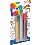 Klej z brokatem Fiorello 3 x 13ml - zestaw 3 kolorów metalicznych
