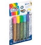 Klej z brokatem konfetti Fiorello 5 x 13ml - zestaw 5 kolorów
