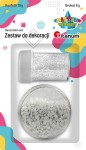 Zestaw do dekoracji Titanum Craft-Fun Series - brokat 8g i konfetti 10g - biały