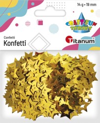Konfetti Titanum Craft-Fun Series - 19mm 14g - złote gwiazdki