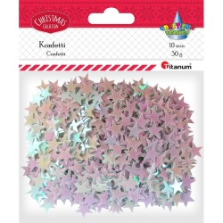Konfetti Titanum Craft-Fun Series - 10mm 30g - perłowe gwiazdki