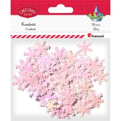 Konfetti Titanum Craft-Fun Series - 20mm 30g - perłowe płatki śniegu