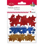 Naklejki piankowe dekoracyjne Titanum Craft-Fun Series 45 sztuk - złote, czerwone i niebieskie gwiazdki