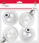 Bombki plastikowe z zakrętką Titanum Craft-Fun Series Ø 80 mm - 4 sztuki