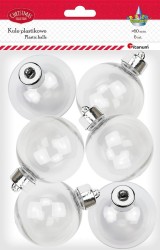 Bombki plastikowe z zakrętką Titanum Craft-Fun Series Ø 60 mm - 6 sztuk