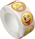 Naklejki papierowe na taśmie Titanum Smile - 500 sztuk