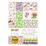 Blok kreatywny z motywami Happy Color Bloom Spring A4 - motywy kwiatowe