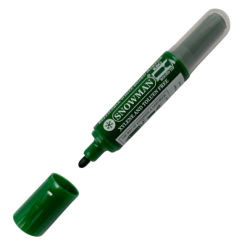 Marker suchościeralny SNOWMAN RBG okrągły z wymiennym wkładem - ZIELONY