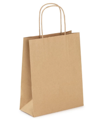 Torba papierowa brązowa ze skręcanym uchwytem 250 x 110 x 320 mm