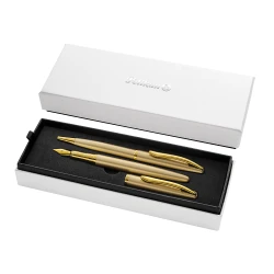 Zestaw Pelikan Jazz Noble Elegance Gold pióro wieczne plus długopis - złota perłowa oprawa