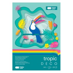 Blok kreatywny Happy Color Deco Tropic A4 - intensywne kolory