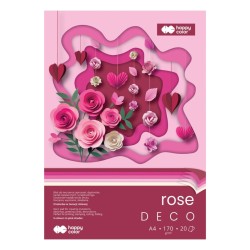 Blok kreatywny Happy Color Deco Rose A4 - tonacja różowa