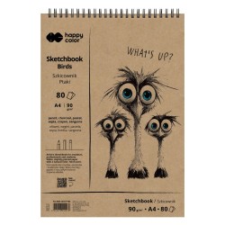 Szkicownik klasyczny (zeszyt) Happy Color A4 - na spirali górnej