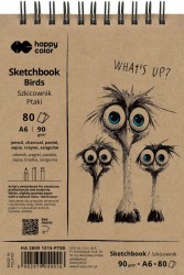 Szkicownik klasyczny (zeszyt) Happy Color A6 - na spirali górnej