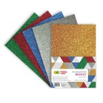 Arkusze piankowe Happy Color Brokat A4 - mix 5 kolorów z brokatem