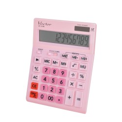 Kalkulator biurowy VECTOR VC-12 PK - różowy