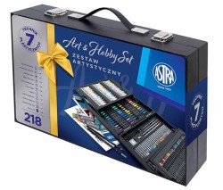Zestaw artystyczny ASTRA w drewnianej walizce - 218 elementów