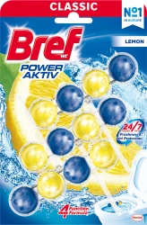 Zawieszka do WC Bref Classic Power Activ - soczysta cytryna - 3 sztuki