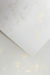 Karton ozdobny Galeria Papieru A4 120g - 50 arkuszy - marmur złoty