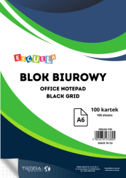 Blok biurowy A6 Escuela - kratka - 100 kartek