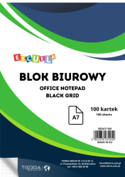 Blok biurowy A7 Escuela - kratka - 100 kartek