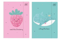 Teczka rysunkowa z gumką A4 Interdruk Glitter - różne wzory