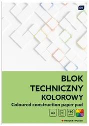 Blok techniczny A3 Interdruk 160g - kolorowy - 10 arkuszy