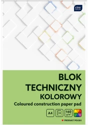 Blok techniczny A4 Interdruk 160g - kolorowy - 10 arkuszy