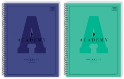 Kołozeszyt A5 Interdruk Academy Hybrid 80-kartkowy w szerokie linie - różne kolory okładek