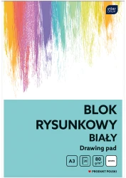Blok rysunkowy A3 80g Interdruk - biały - 20 arkuszy
