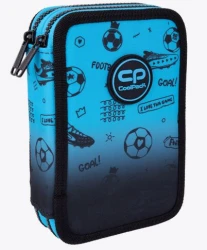 Piórnik szkolny z wyposażeniem dwukomorowy CoolPack Jumper 2 Game Over Gradient Blue