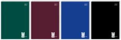 Brulion A4 Interdruk One Color 96-kartkowy w szerokie linie w twardej oprawie - różne kolory okładek