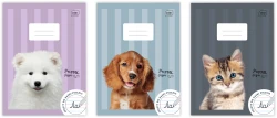 Zeszyt A4 Interdruk Puppy Sign 32-kartkowy w wąskie kolorowe linie - różne wzory okładek