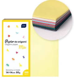 Papier do origami Interdruk 80g 14x14 cm - 100 arkuszy - mix kolorów