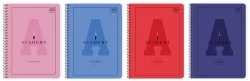 Kołozeszyt / Notes A6 Interdruk Academy Hybrid 80-kartkowy w kratkę - różne kolory okładek
