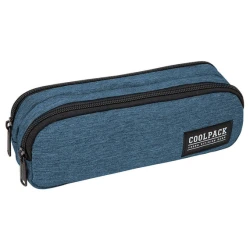 Piórnik szkolny dwukomorowy CoolPack Clio Snow Blue - niebieski