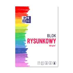 Blok rysunkowy A4 120g OXFORD - biały - 20 arkuszy