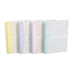 Kołozeszyt / Notes A6 Oxford Floral 50-kartkowy w kratkę - różne wzory okładek