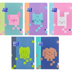 Zeszyt A5 Oxford Zoo Blocks 32-kartkowy w kratkę - różne wzory okładek