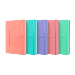 Notes / notatnik zamykany na gumkę A5 Oxford Signature Pastel 80-kartkowy w kratkę - różne kolory okładek