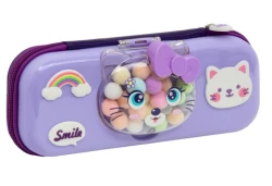 Piórnik piankowy saszetka bez wyposażenia ASTRA Eva 3D Kitty Lavender