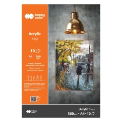Blok do akrylu Happy Color A4 360g 10 arkuszy