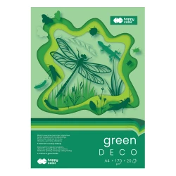 Blok kreatywny Happy Color Deco Green A4 - tonacja zielona