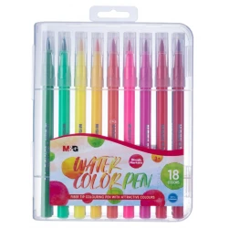 Pisaki pędzelkowe do kaligrafii Water Color Pen M&G - 18 kolorów