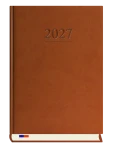 Kalendarz książkowy dzienny 2027 Michalczyk i Prokop A4 - ciemny brąz (1 dzień - 1 strona)