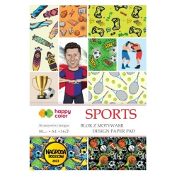 Blok kreatywny z motywami Happy Color Sport A4