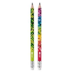 Ołówek JUMBO z gumką Happy Color Pixi 2B - różne wzory